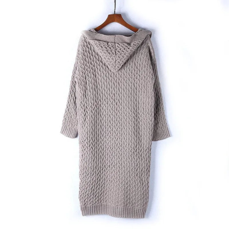 Sabinea - Warme Damen-Strickjacke mit Kapuze