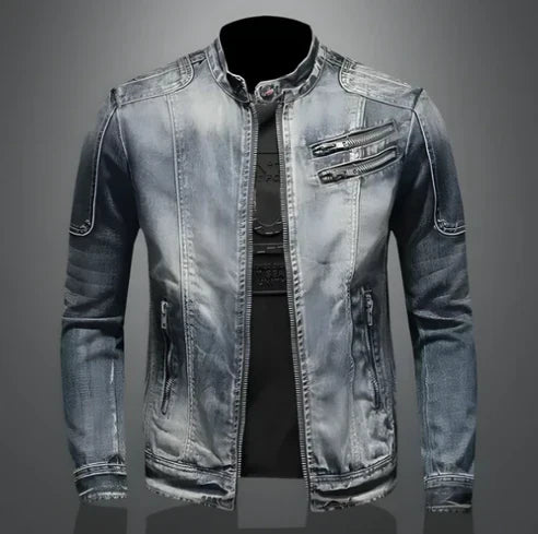 Herren ReiÃŸverschluss Denim Jacke