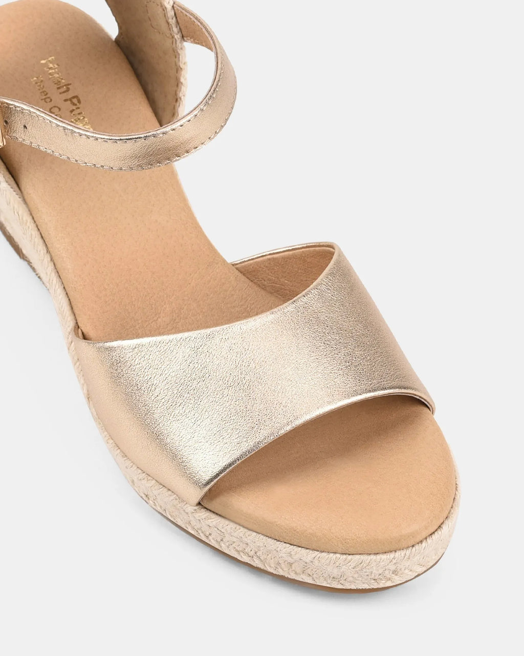 Luxury Women's Gold Wedge Sandals with Buckle Closure