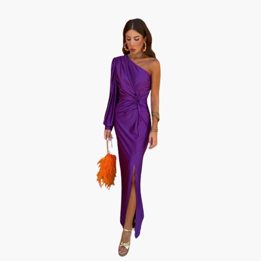 Womenâ€™s Dress with Knot Detail and Puff Sleeves