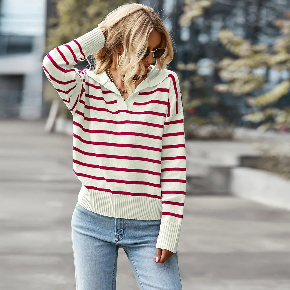 Mila | Klassisk striksweater med striber