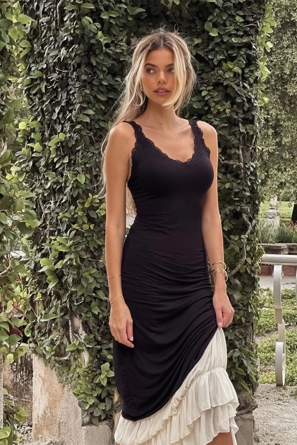 Elegantes Maxi-Kleid mit Spitze
