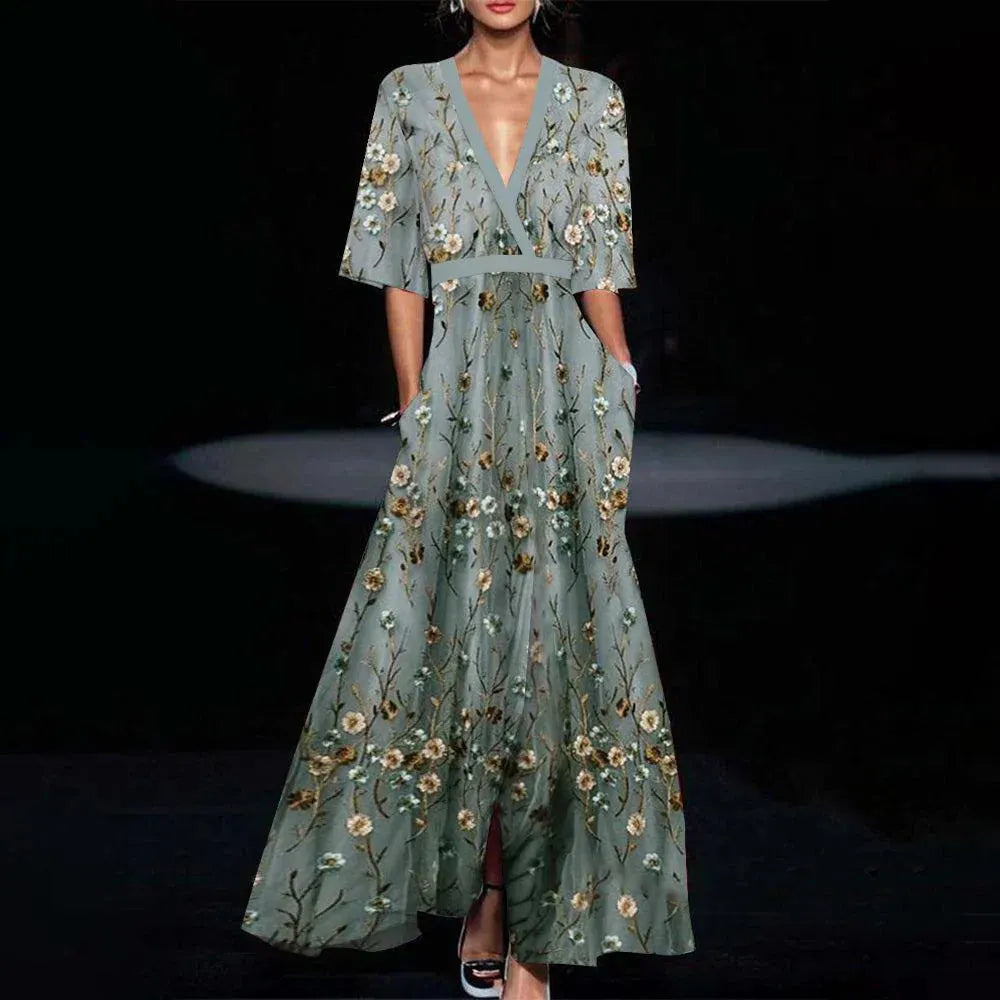 KurzÃ¤rmeliges Maxikleid LÃ¤ssig Und Stilvoll