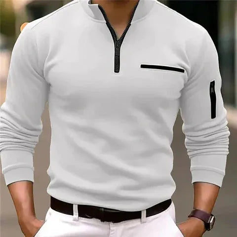 Herrenpullover Mit ReiÃŸverschluss Und Taschen
