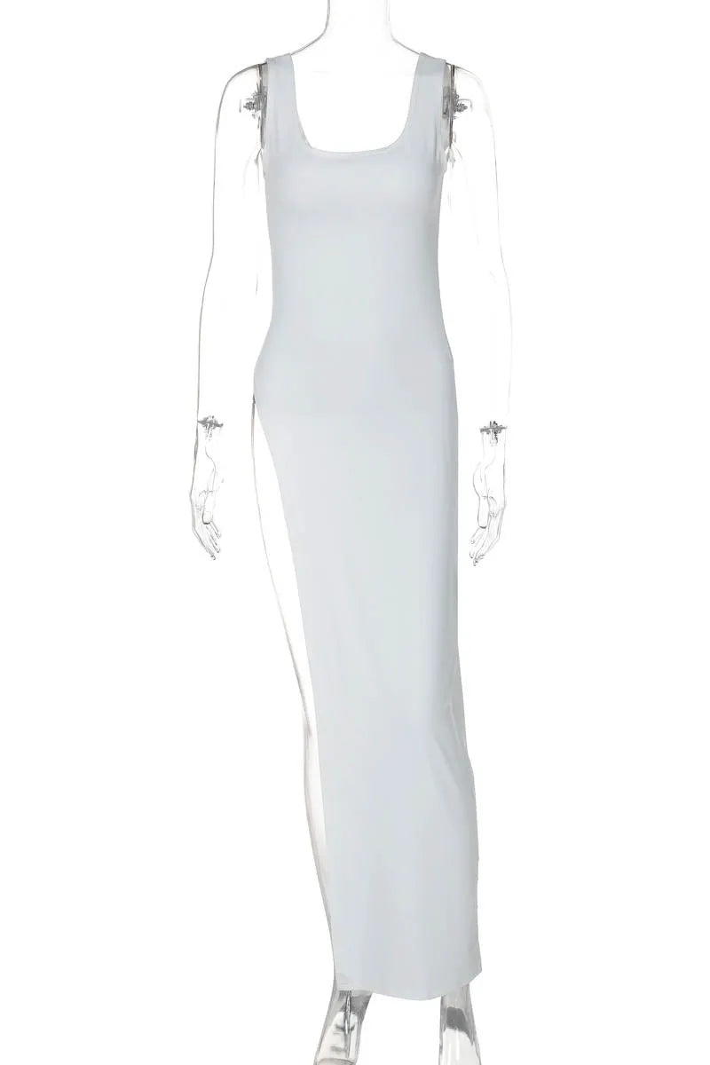 Minimalistisches Kleid/Top mit Schlitz-Detail