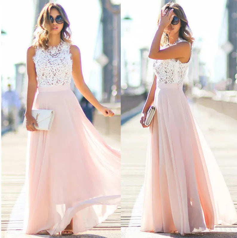 Elegantes Damenkleid Mit Spitze