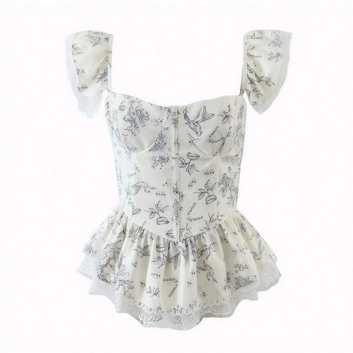 Romantisches Top mit floralem Muster