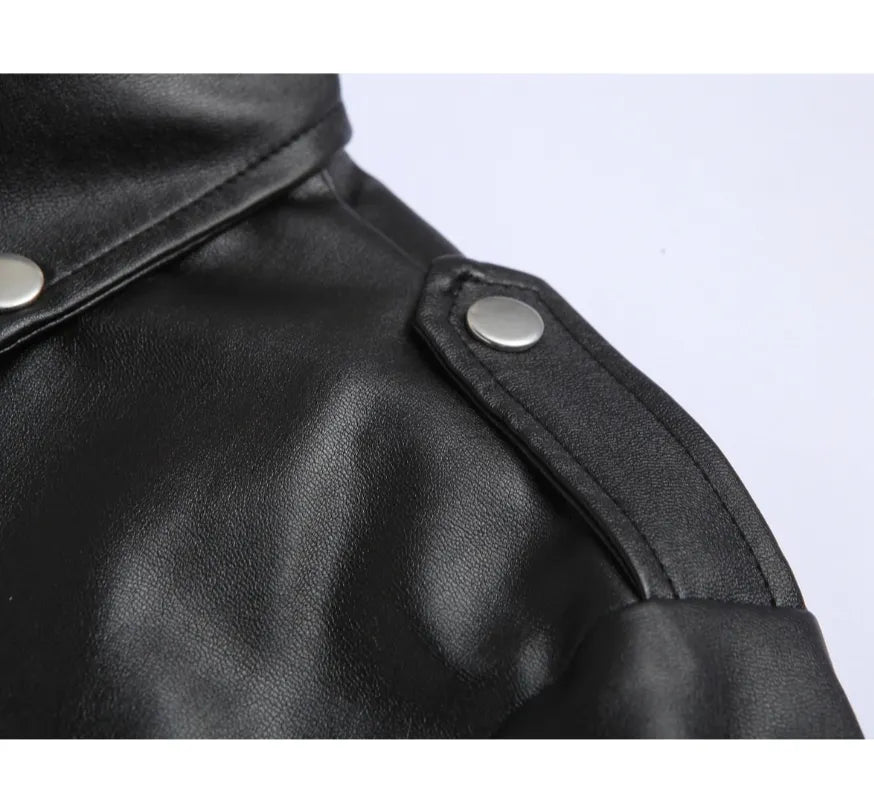 Herren Motorrad Jacke Schwarz