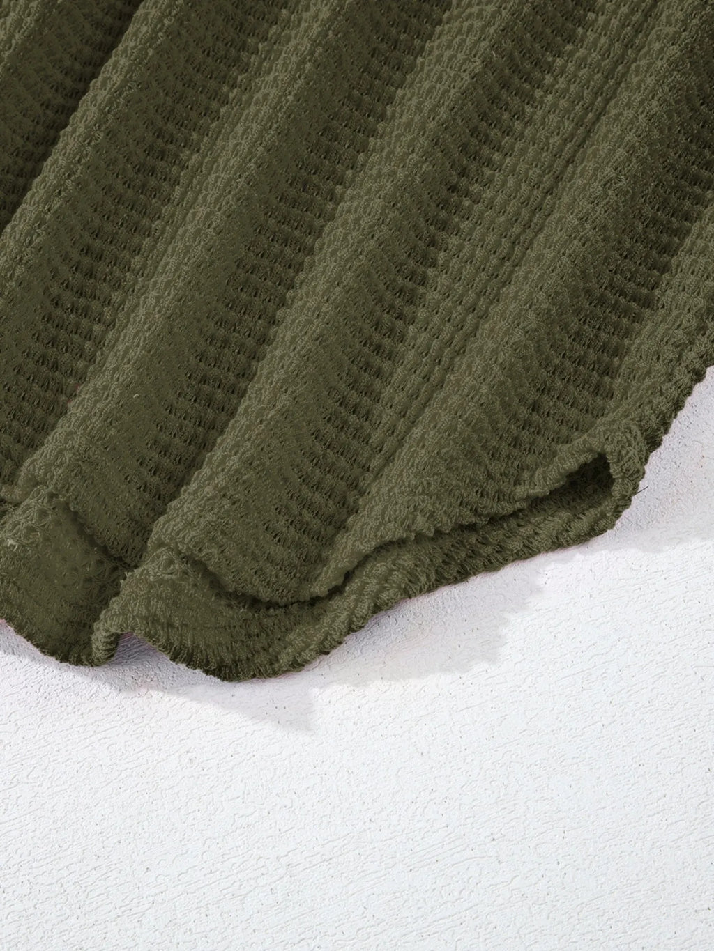 Textured Knit Button Detail Top