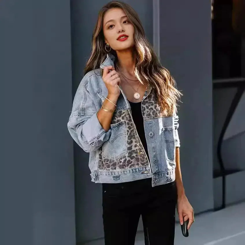 Denim Jacket for Women with Statement Details and Edgy Look
