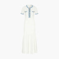 Womenâ€™s Knit Maxi Dress with Button-Down Front and Long Sleeves