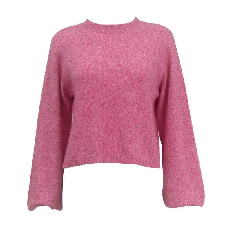 Texturierter Pullover mit GlockenÃ¤rmeln