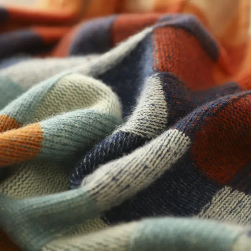 Liaâ„¢ - PATCHWORK-ROLLKRAGENPULLOVER IM KASCHMIR-CHIC