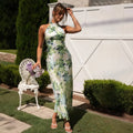 Elegantes, florales Maxikleid