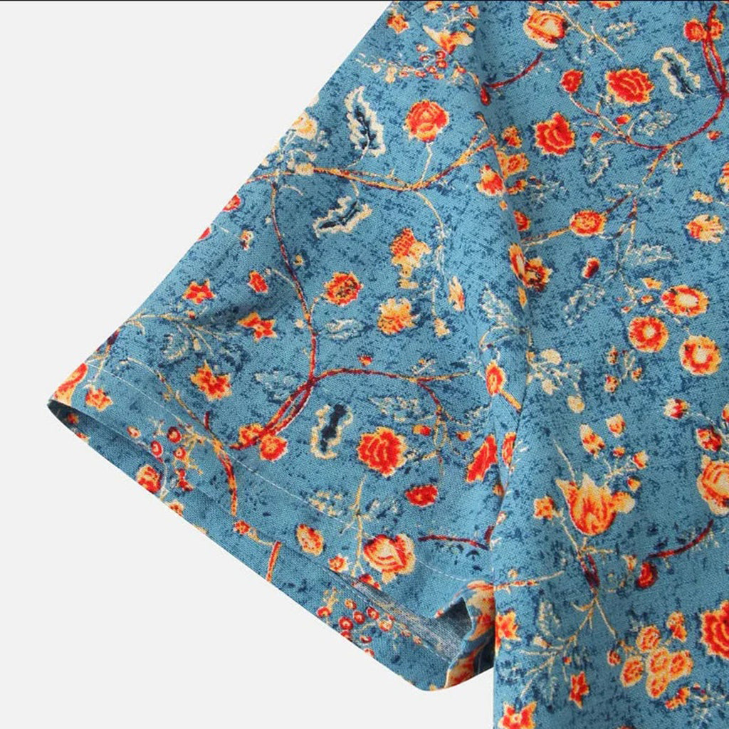 - Blumiges Herrenhemd