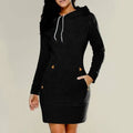 Hagia - LÃ¤ssiges Hoodie-Kleid Ã¼ber dem Knie