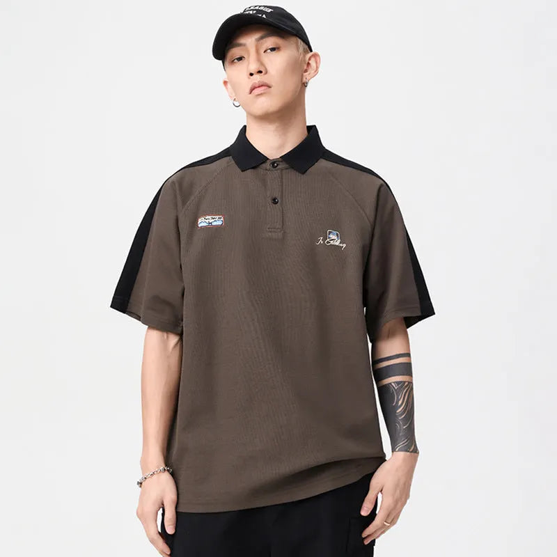 Herren Polo-Shirt mit modernem Strukturdesign und kontrastierenden Akzenten