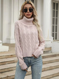 Cable Knit Turtleneck Sweater