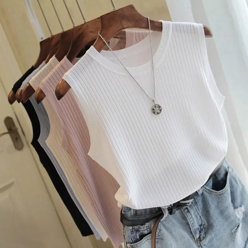 Blusa Feminina Regata Americana Canelada