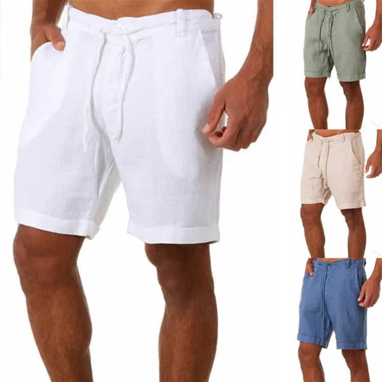 Herren Freizeitliche Leinen-Shorts mit modernem Schnitt