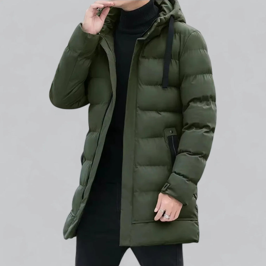 Elegante lange Winterjacke für Männer