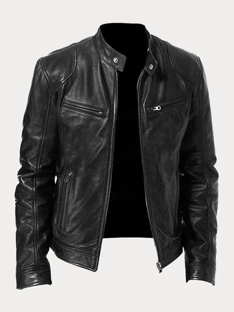 LÃ¤ssige Lederjacke