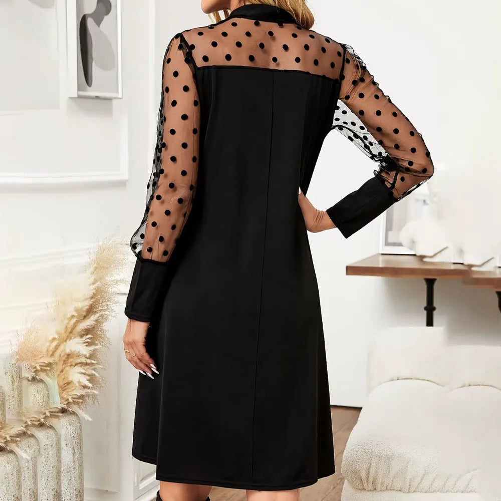 Elegantes modernes Kleid mit PuffÃ¤rmeln