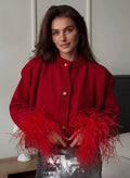 Geraldina Feder-Cardigan Zeitlose Eleganz