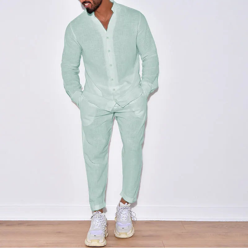 Herren luxuriöses Leinenanzugset