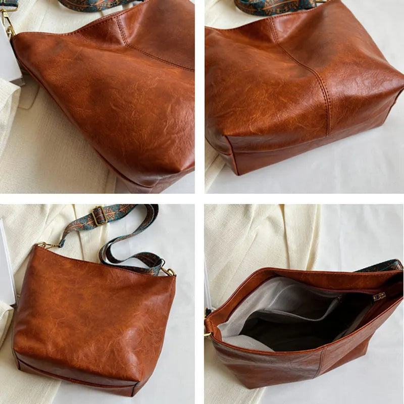 Stijlvolle Vintage Dames Leren Handtas – Tijdloos & Elegant