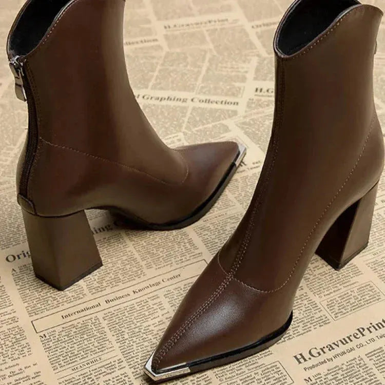 Beryl | Leather Ankle Boots