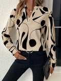 Women's Blouse With Print and Long Sleeves