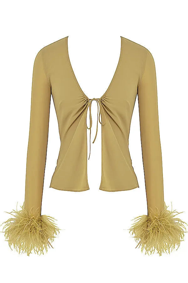 Nel| Statement Top with Golden Feather Finish