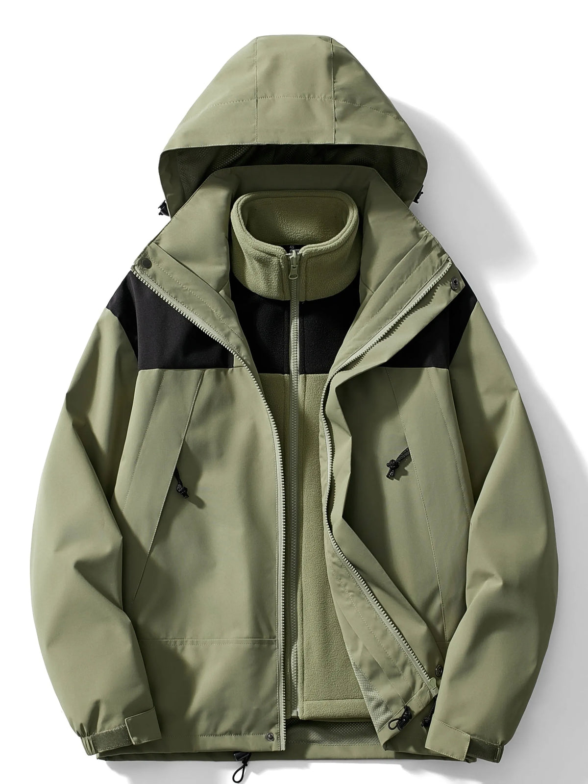 3-In-1 Fleece-Winterjacke Mit Kapuze Für Damen