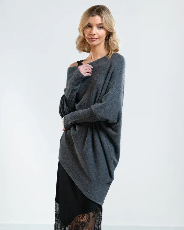 Mariemiâ„¢ - Asymmetrisch Drapierter Pullover