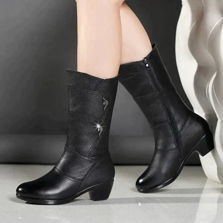 – Winterstiefel aus Leder – Damen