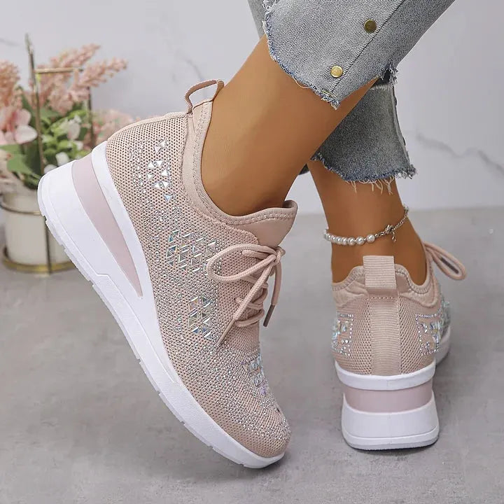 Annika – Ortopædiske sneakers med glitrende rhinsten