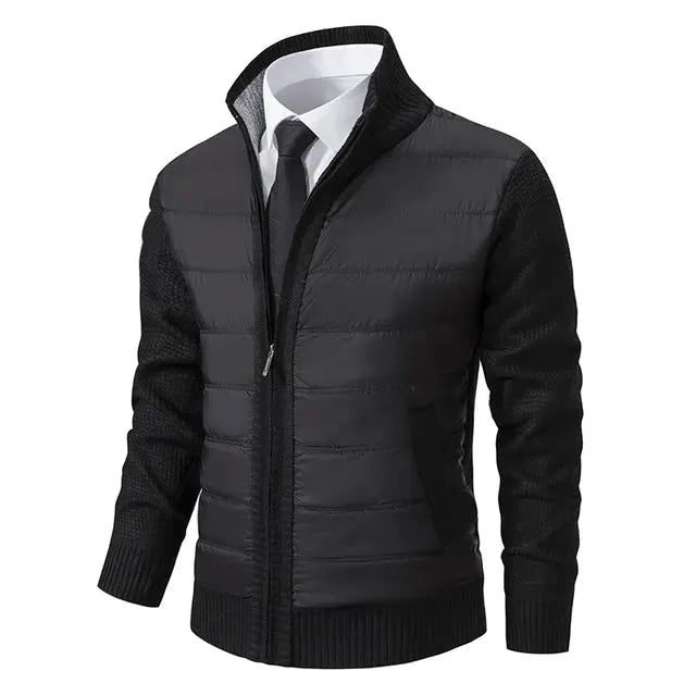 Herrenstrickjacke mit Stehkragen fÃ¼r WÃ¤rme Eleganz