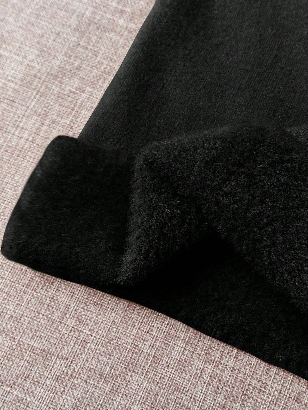 SuÃ©ter Feminino De Gola Alta De Veludo Preto
