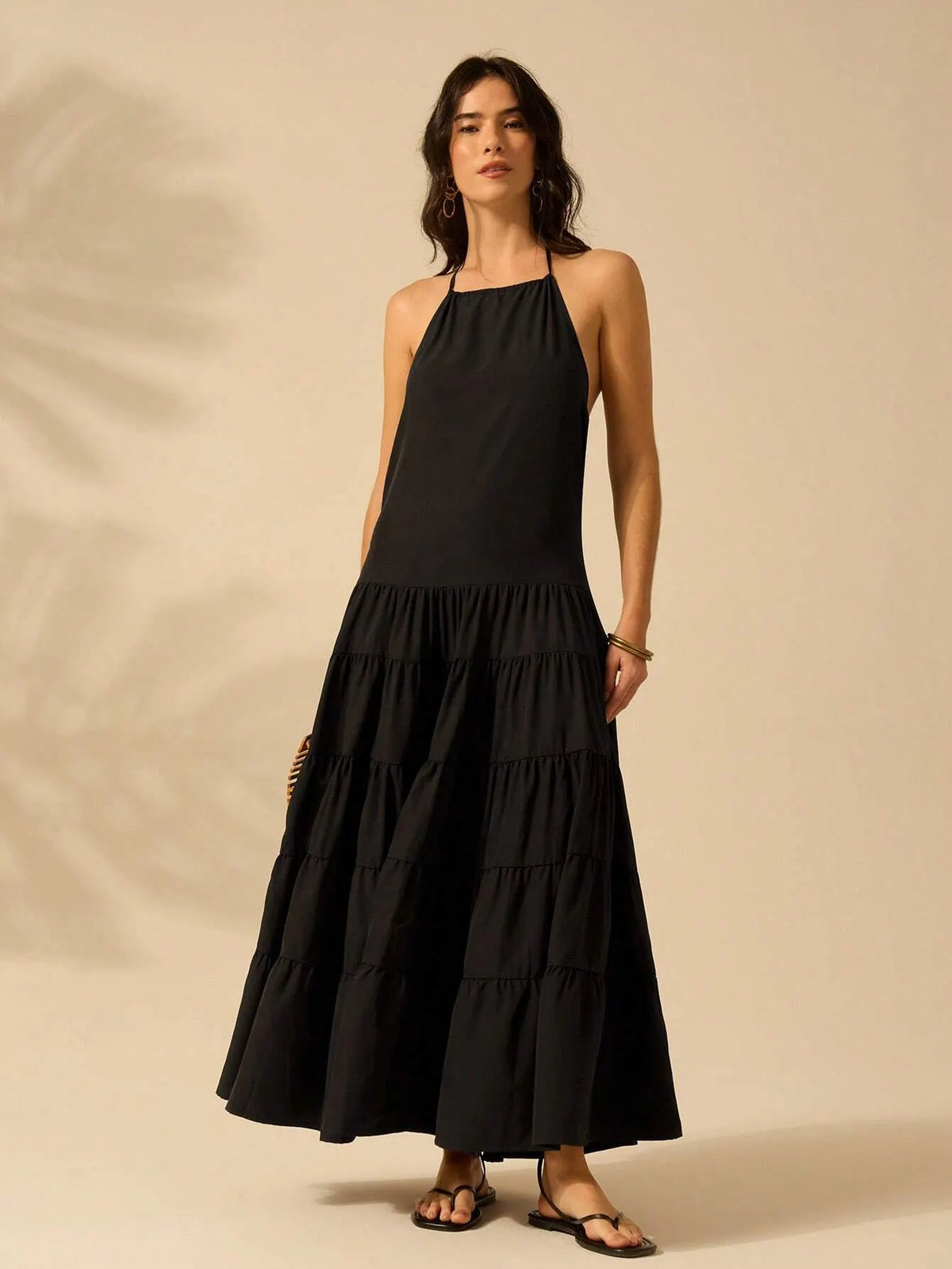 Vestido Feminino Longo PanamÃ¡ Preto