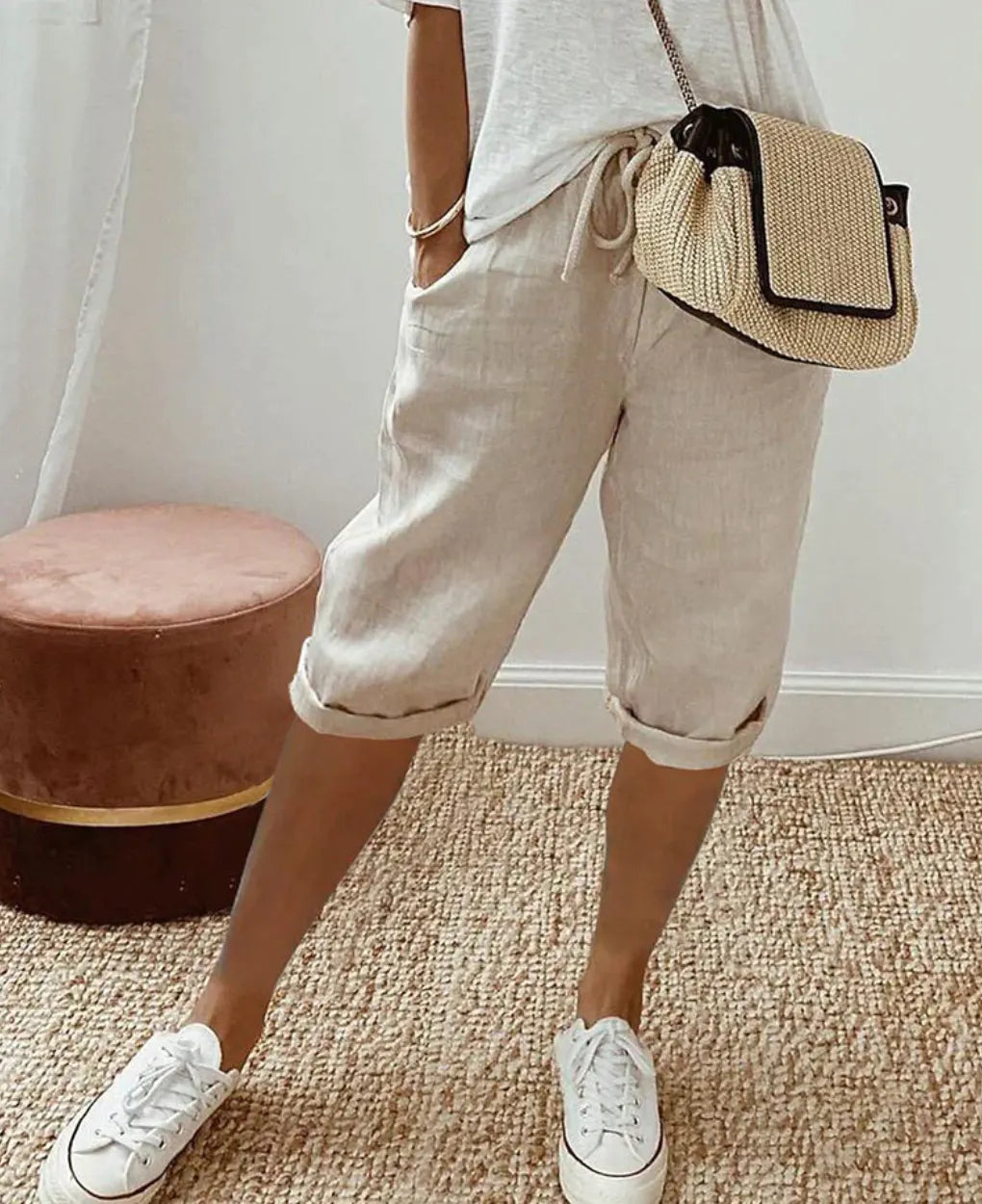 - Kurze Trendy modische Kniehose fÃ¼r Damen