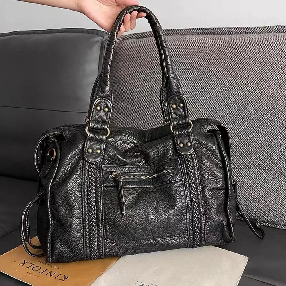 JEOARA | Leren Vintage Draagtas voor Dames – Elegant, Functioneel & Tijdloos