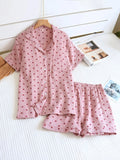 Herz-Muster Pyjama Set