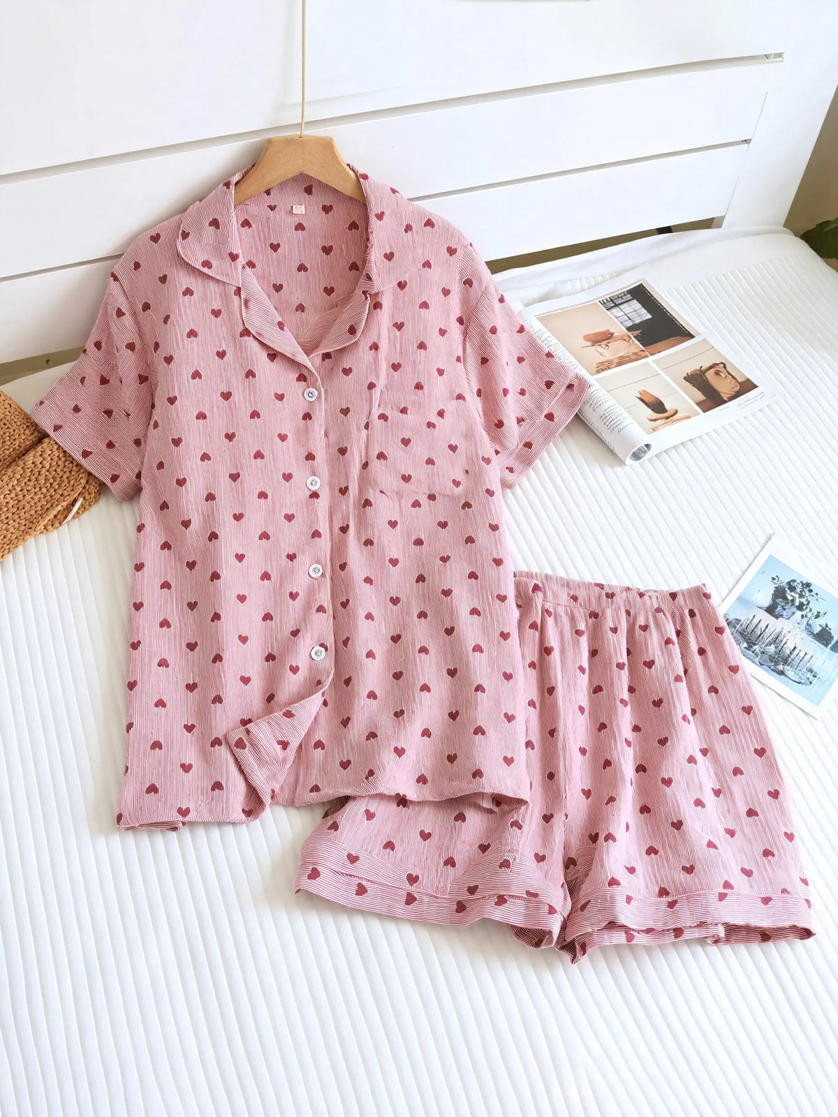 Herz-Muster Pyjama Set