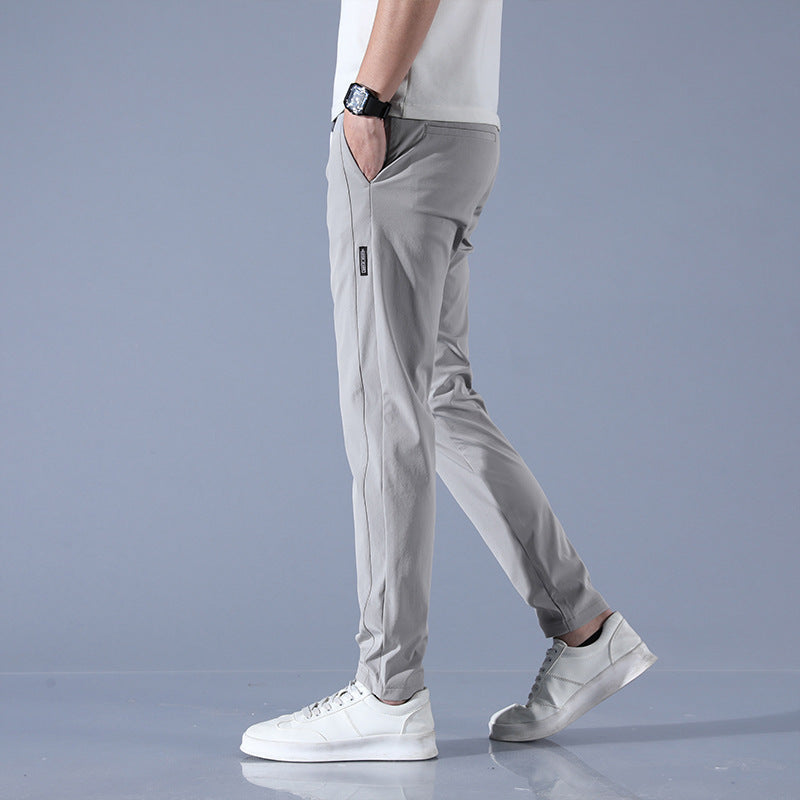 Atmungsaktive Gerade Sporthose Aus Sommer Eis Seide Für Herren