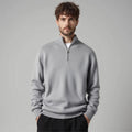 Wollpullover Mit Halblangem ReiÃŸverschluss FÃ¼r Herren Warm Elegant