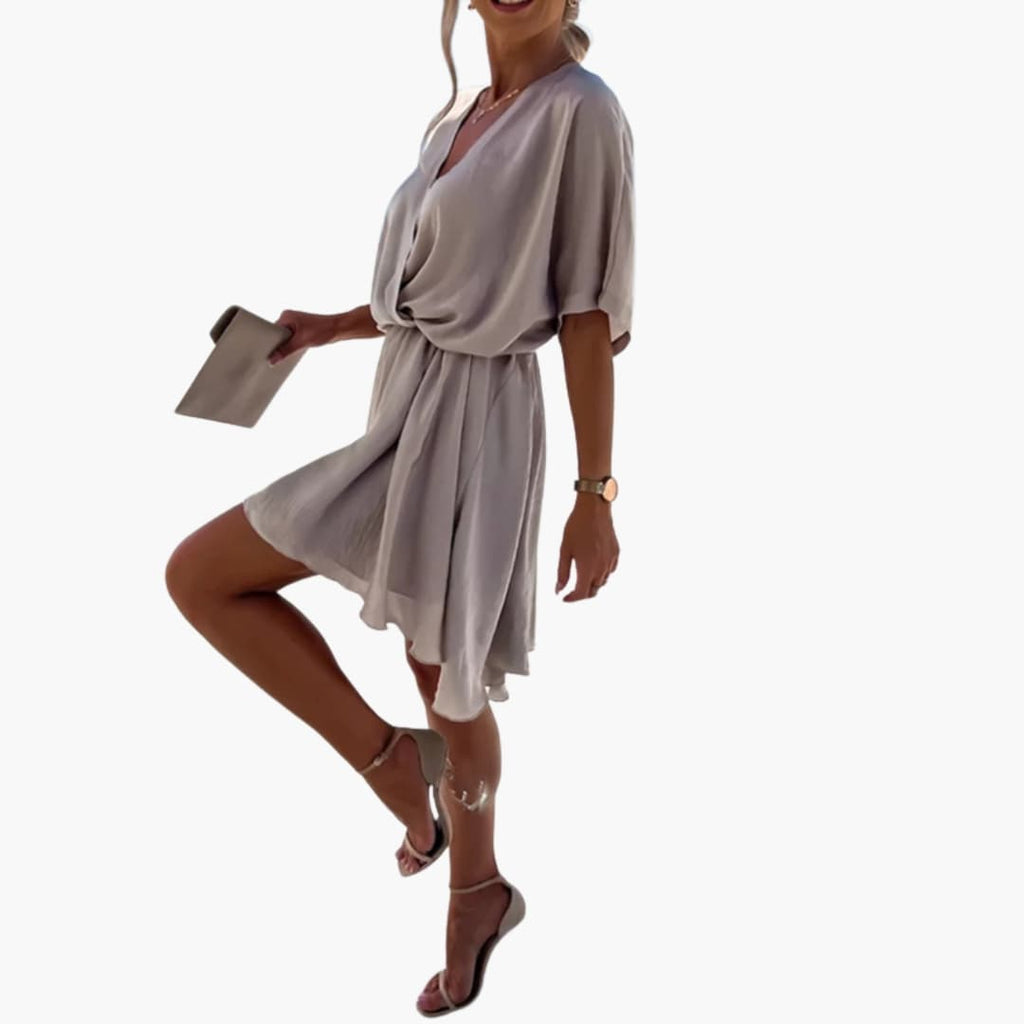 Womenâ€™s Summer Dress with High Waist and Flowy Fit