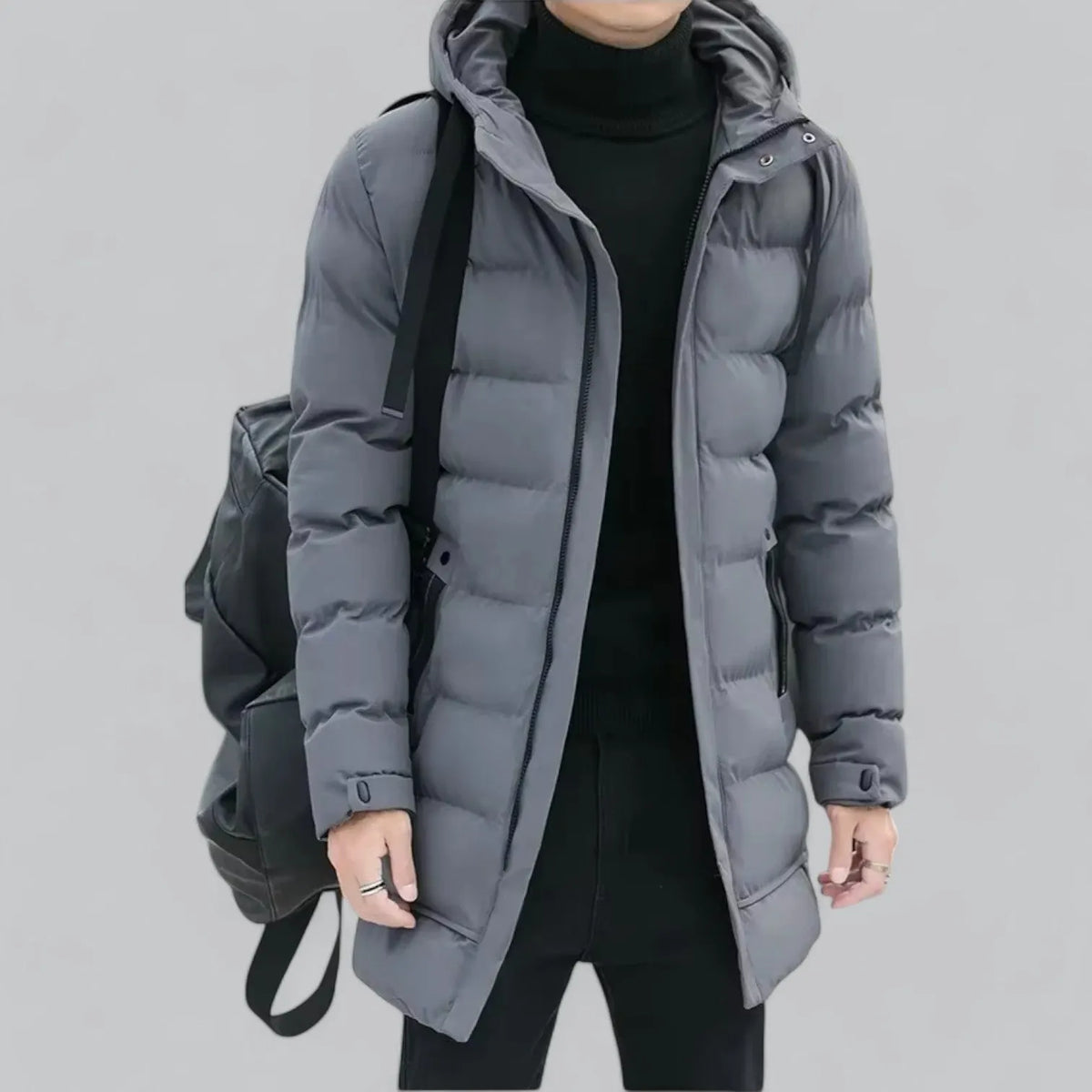 Elegante lange Winterjacke für Männer
