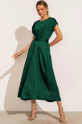 Adelaida | Elegant Satin Midi Dress