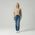 Isabelle Zeitloser Stehkragenpullover mit Struktur